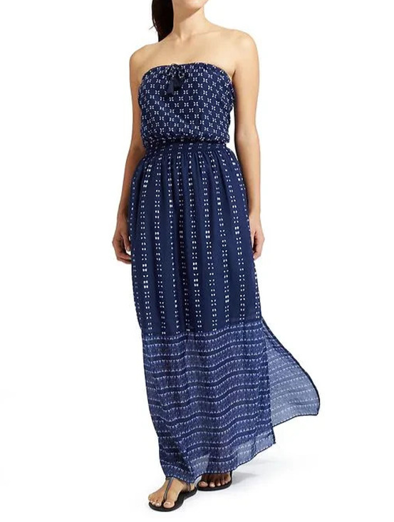 Athleta Dresses & Skirts - Athleta Printed Molokai cotton silk boho Y2K Maxi Dress Size Medium A010065